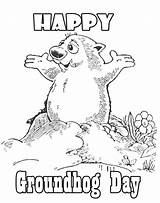 Groundhog Coloring Pages Printable Happy Preschool Sheets Clipart Colouring Color Print Kids Getdrawings Getcolorings Activities Animal Library Pdf Rocks Colorings sketch template