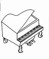 Piano Coloring Pages Getdrawings sketch template