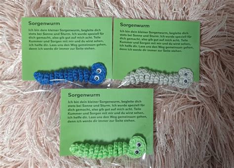 sorgenwurm worry worms geschenk mitbringsel etsyde