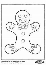 Coloring Gingerbread Man Pages Kidloland Worksheets Christmas Printable sketch template