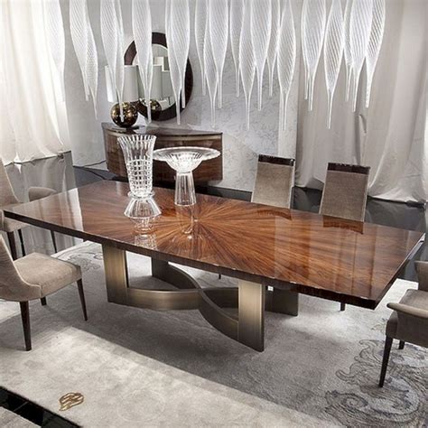 beautiful wood dining table design  decoration ideas teracee luxury dining room