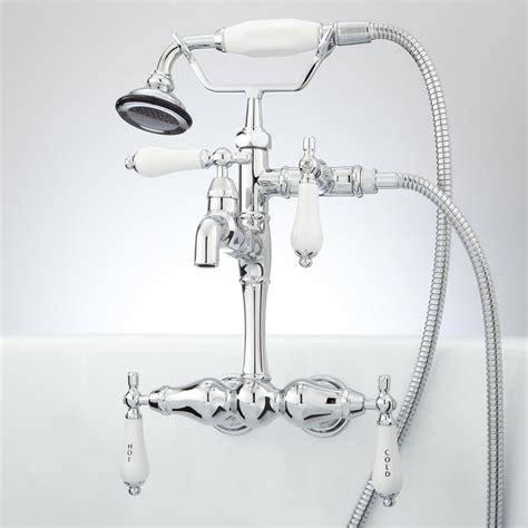 tub wall mount faucet  hand shower kit tub faucets bathroom