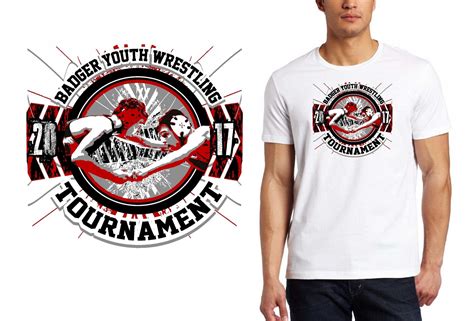 wrestling  shirt logo design badger youth wrestling tournament