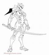 Genji Overwatch Mangajam sketch template