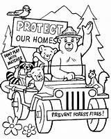 Coloring Smokey Bear Pages Fire Prevention Safety Week Bears Colouring Kids Camping Printable Sheets Friends Color Books Clipart Preschool Print sketch template