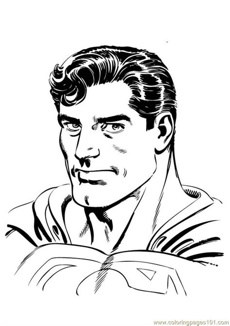superman face coloring pages