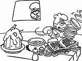 Coloring Chef Smurf Food Making Pages Wecoloringpage Getcolorings sketch template