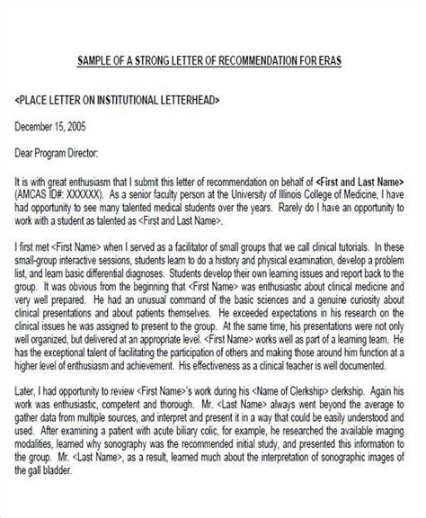 sample physician recommendation letter templates  ms word