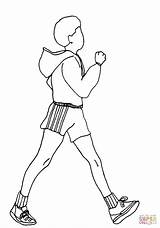 Coloring Pages Racewalking Printable Drawing Main sketch template