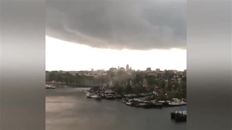 amsterdam tornado captured  camera  formation  touchdown    weather channel