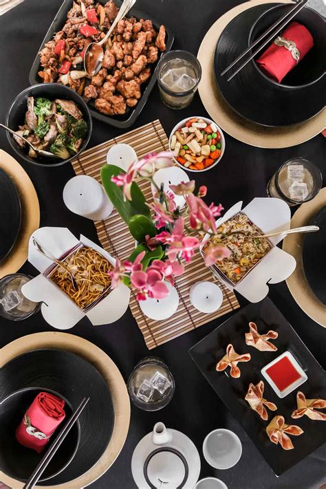Host A Chinese Theme Dinner Party With Tablescape And Take Out Photos