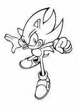 Coloring Sonic Super Shadow Pages Silver Library Clipart Dark sketch template