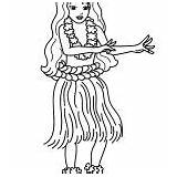 Coloring Pages Hawaii Traditional Luau Dance Party sketch template