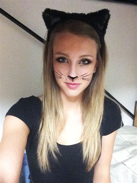 Halloween Kitty Cat Costume Cat Makeup And Cat Ears Cat Halloween