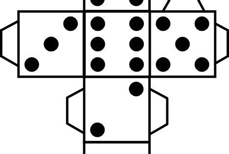printable paper dice template        sided dice