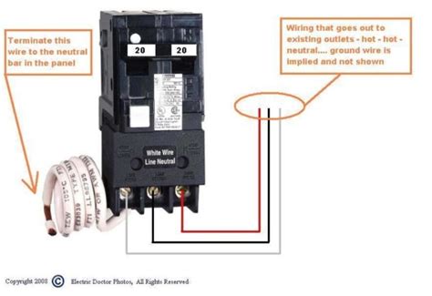 amp gfci breaker wiring diagram
