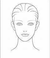 Face Outline Template Blank Drawing Makeup Human Charts Female Hair Templates Sketch Make Chart Body Clip Clipart メイク Faces チャート sketch template