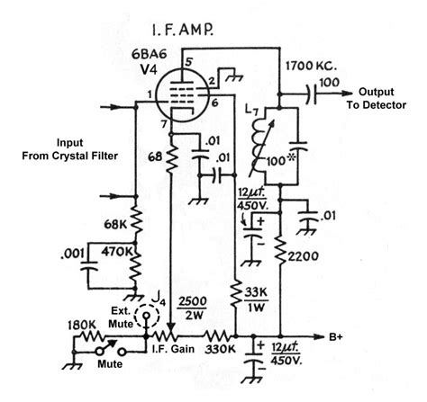 aav  superheterodyne receiver  amplifier schematic diagram  circuit description