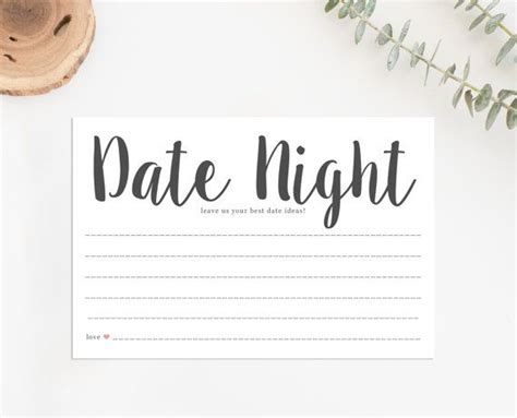 printable date night cards printable bridal shower game date night