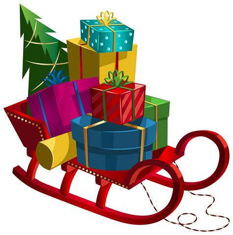 christmas sleigh pictures clipart