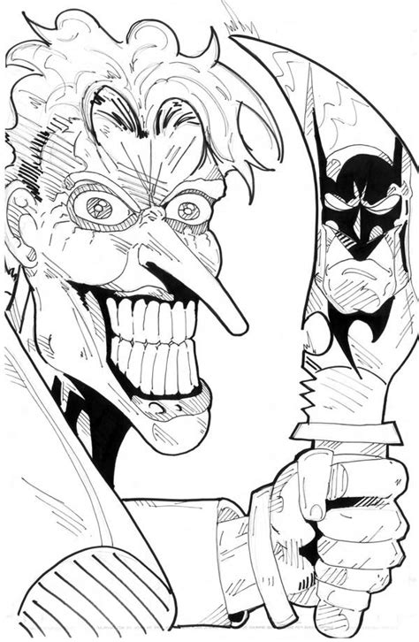 scary joker  knife coloring page netart