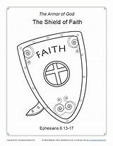 Faith Shield Coloring Activities God Armor Bible Pages Kids Sunday Lesson Activity School Crafts Printable Children Vbs Lessons Sundayschoolzone Template sketch template