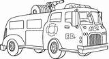 Fire Coloring Truck Printable Pages Firetruck Trucks Online Don sketch template