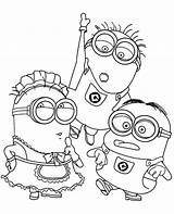 Minions Colouring Coloring Pages Trio Minion Topcoloringpages Medium Girl Boys sketch template