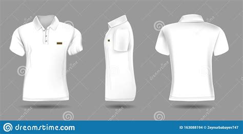high detailed realistic polo  shirt   design white color illustration front