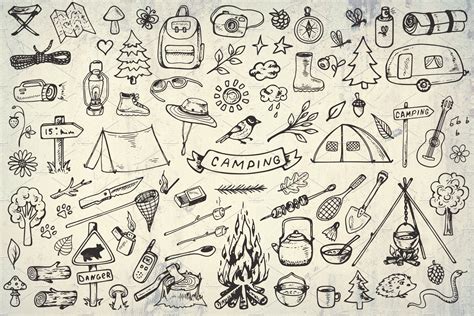 Travel And Forest Camping ~ Illustrations ~ Creative Market
