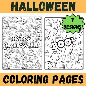 halloween coloring pages      grade tpt