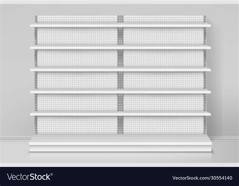 front view  shop shelf  store shelves stand vector image