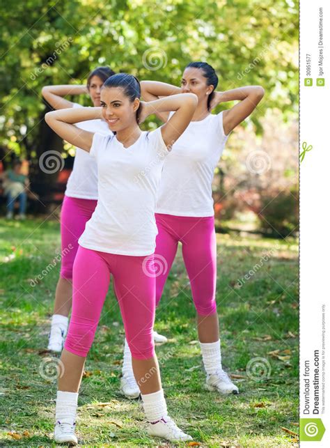stretching girls stock image image of girls pretty 30951577
