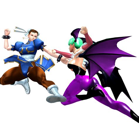 Capcom All Stars Chun Li Vs Morrigan By Caliburwarrior