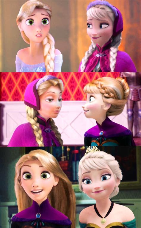 Elsa Anna And Rapunzel