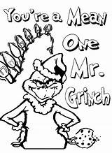 Coloring Pages Grinch Print Color sketch template