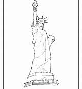 Liberty Statue Coloring Print Pages Color Getcolorings Getdrawings sketch template