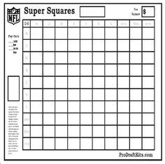 printable football squares grid visit  store