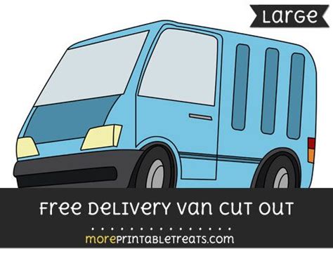 delivery van cut  large size printable cut outs scrapbook