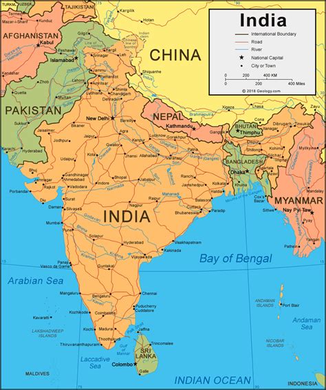 india map  satellite image