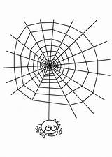 Kleurplaat Spinnenweb Met Webs Grote sketch template