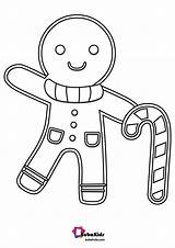 Gingerbread Coloring Pages Color Printable Man Christmas Book Print Cartoon Bubakids sketch template