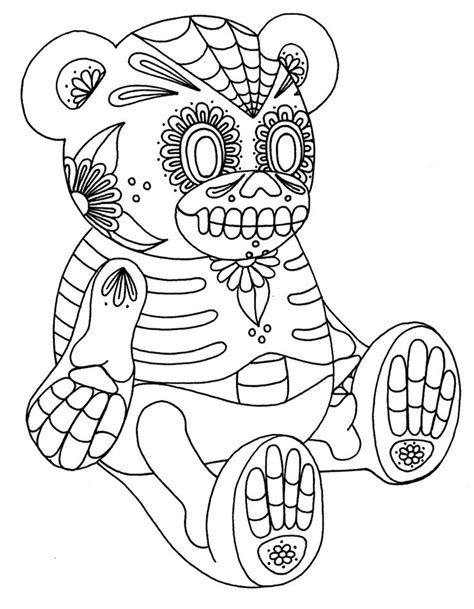 gambar  fun  printable halloween coloring pages day dead