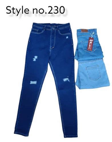Slim Ag Ladies Dark Blue Denim Jeans Button High Rise At Rs 340 Piece