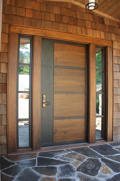 modern black front doors