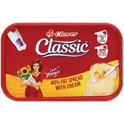 Clover Classic 40 Fat Spread With Cream 1kg Butter Spreads