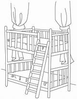 Bed Coloring Bunk Pages Furniture Beds Clipart Stair Sheet Printable Drawing Kids Color Mattress Popular Getcolorings Getdrawings Categories Similar Library sketch template