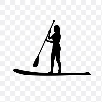 paddle boarding    silhouetteac