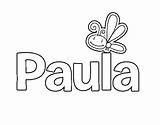 Paula Colorear Nombres Como sketch template