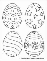 Easter Printable Templates Eggs Coloring Drawing Egg Pages Printables Template Pattern Firstpalette Paper Drawings Kids Medium Worksheets Board Sheets Sized sketch template
